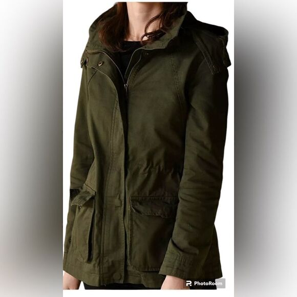 WenVen Women's Utility Jacket Hooded Lightweight Cotton Casual - L - NWT - Picture 1 of 7
